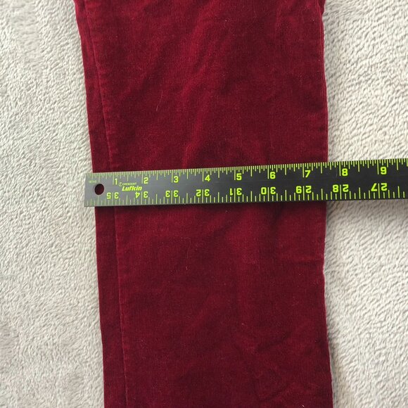 Unique Vintage Women Pants Medium Red Corduroy Flare Leg Preppy Y2K Casual Retro - Picture 9 of 11